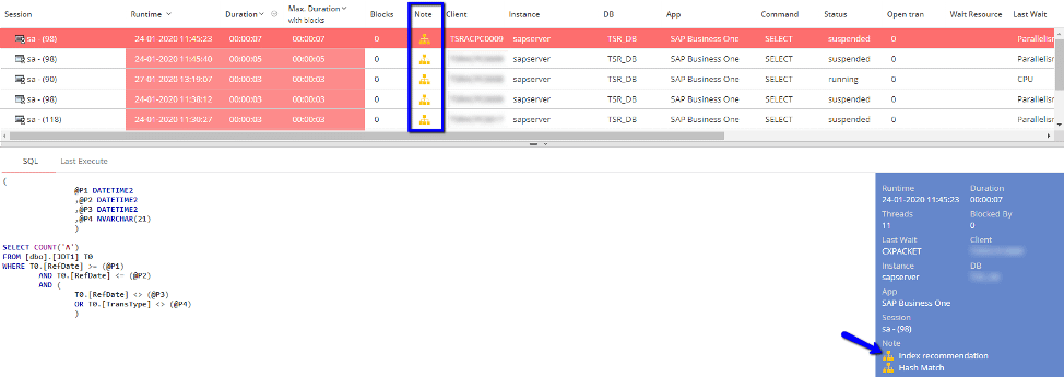 Database is not indexed